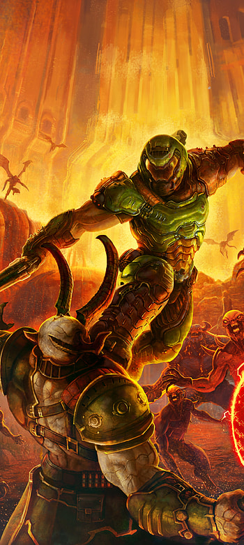 DOOM Eternal: Slayer's Vertical , video game, DOOM Eternal HD phone wallpaper