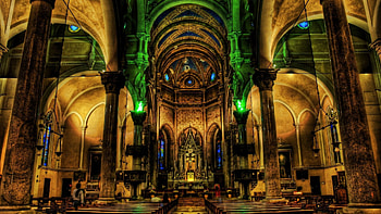 Cities, Dark, Church, Ceiling, Sanctuary HD wallpaper