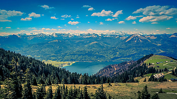 Cool mountain landscapes, Lake in the mountains, Mountainous beauty, Tranquility at its best HD wallpaper
