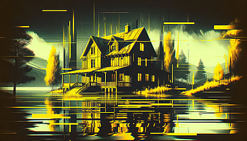 Enchanting Lake House, lake house, house, landscape, architecture HD wallpaper