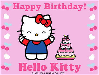 hello kitty birtay, sanrio, birtay, hello kitty HD wallpaper