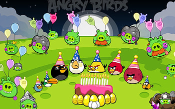 Angry Birds 2 , Dark-themed design, visuals, Bird characters HD wallpaper