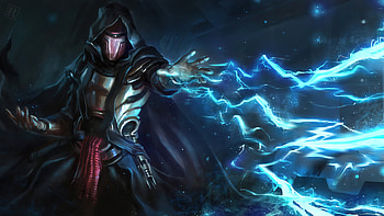 Force lightning, Darth Revan HD wallpaper