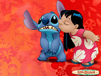 Lilo & Stitch: Sweet Moments, TV Show, Lilo & Stitch, Stitch (Lilo & Stitch), Lilo (Lilo & Stitch), kiss HD wallpaper