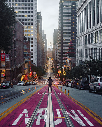 Alone, Cities, Usa, City, Building, Road, United States, Lonely, Street, Santa Clarita HD phone wallpaper