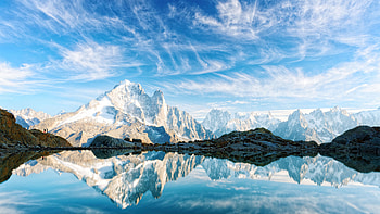 Lemeraude Des Alpe In France, reflection, nature, alps, sky, mountains HD wallpaper