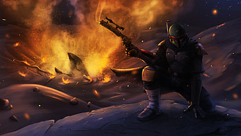 Boba Fetts, star-wars, artist, digital-art HD wallpaper