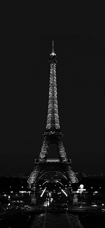 Paris at night, Dark cityscape, Eiffel Tower view, Captivating beauty HD phone wallpaper