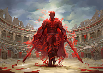 Red Knight , artist, artwork, knight, artstation HD wallpaper