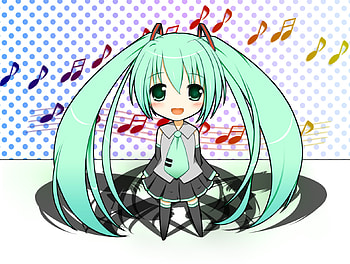 Chibi Hatsune Miku, miku, chibi, anime, hatsune miku, vocaloid HD wallpaper