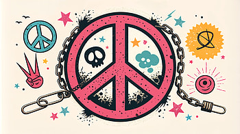 Vibrant Peace Sign Art - Ultra, chain, graffiti, colorful HD wallpaper