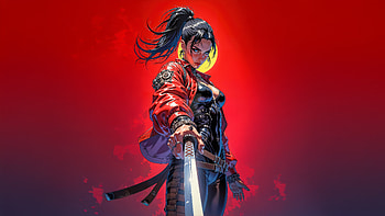 Ninja Queen Cyberpunk Samurai Girl, artist, artwork, art, digital-art, ai, ninja, cyberpunk, red, samurai, deviantart HD wallpaper