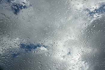 Water, Sky, Drops, Macro, Glass HD wallpaper