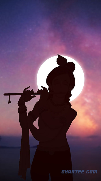 Beauty, Krishna Black HD phone wallpaper