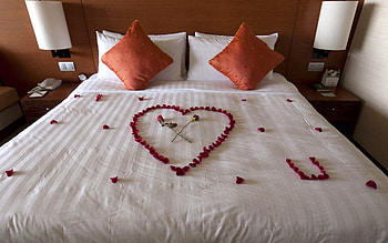 Flowers, Miscellanea, Miscellaneous, Room, Romance, Bed HD wallpaper