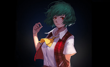 Yuuka Kazami, Touhou, short hair, anime girl HD wallpaper