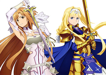 Sword Art Online: Epic Duel of Alice Zuberg & Asuna Yuuki, Alice Zuberg, Asuna Yuuki, Anime, Sword Art Online HD wallpaper