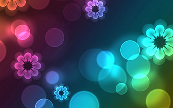 Abstract, Flowers, Patterns, Glare, Circles HD wallpaper