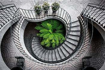 Interior, building, stair HD wallpaper
