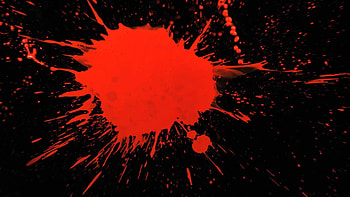 Slow Motion Paint Splatter with Red Paint Splattering a Black Background in Slow Mo Video View - YouTube HD wallpaper