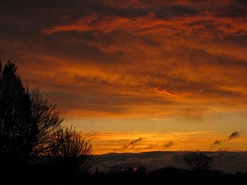 Sun, sky, nature, sunsets, sunset HD wallpaper