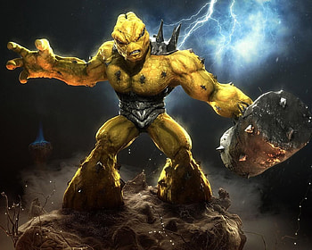 Monster, yelloe, a, fantasy HD wallpaper