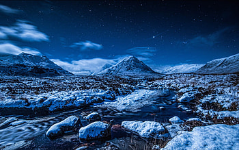 Winter Night Sky Stars HD wallpaper
