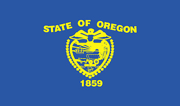 ORAGON STATE FLAG, blue, american, state, us, yellow, flag HD wallpaper