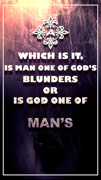 The Question, quote, religious HD phone wallpaper