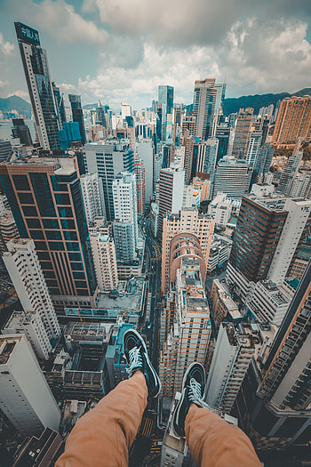 Cities, Architecture, View From Above, Legs, Overview, Review, Roof, Roofs HD phone wallpaper