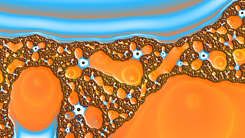 Fractal Art for your - Trippy, blue, orange (Color), digital, psychedelic, trippy, Abstract, fractal, abstract blue HD wallpaper