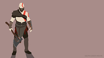 Kratos God Of War Minimalist, god-of-war-4, god-of-war, 2018-games, games, ps-games, minimalism, minimalist, deviantart HD wallpaper