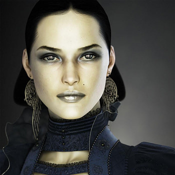 Cold Blue, blue, cg, fantasy, cold, face, girl, beauty, female HD wallpaper