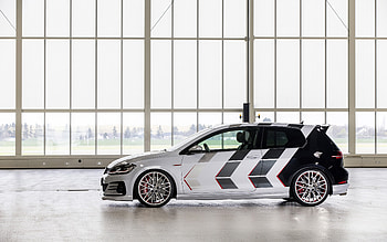 Volkswagen Golf GTI, side view, exterior, tuning Golf, white black Golf GTI, German cars, Volkswagen HD wallpaper