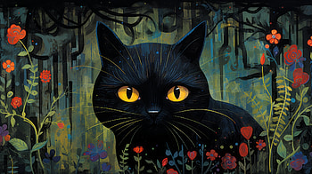Black Cat Mystique, Black Cat, Animal, cat HD wallpaper