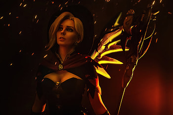 Mercy Overwatch Witch Cosplay , mercy-overwatch, overwatch-2, overwatch, games, cosplay, deviantart HD wallpaper