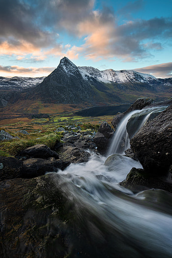 Landscape, Nature, Water, Mountains, Waterfall, Creek, Brook HD phone wallpaper