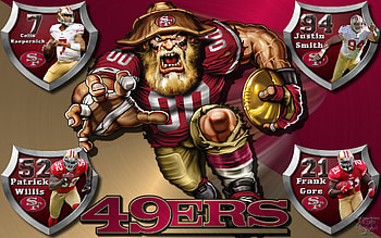 By Wicked Shadows: 49ers Crazy Logo Shield Players . HD wallpaper
