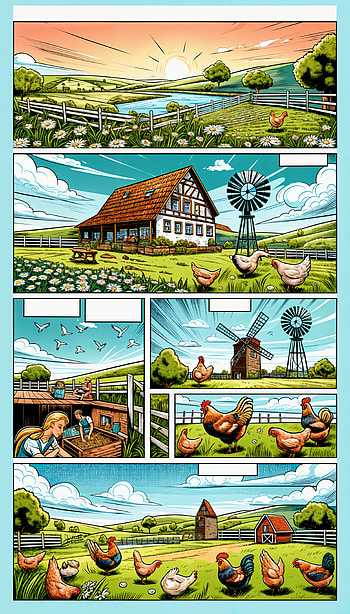 Tranquil Farmhouse Bliss: A Charming , farm, countryside, chicken HD phone wallpaper