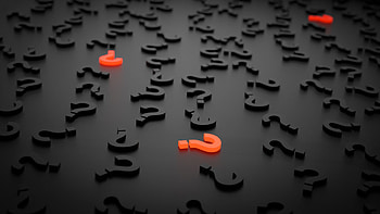 3D, dark, question marks, abstract HD wallpaper