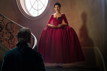 Outlander (TV Series 2014– ), tv series, red, outlander, actress, dress, woman, season 2, caitriona balfe HD wallpaper