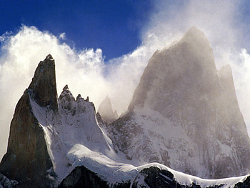 Nature, Mountains, Snow, Wind, Andes, Fitzroy Peak HD wallpaper