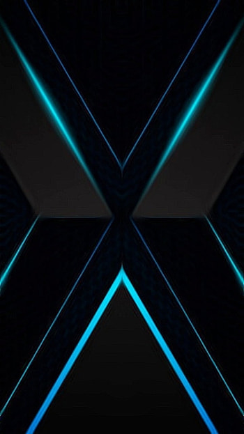 hfgdjk, electric blue, new, neon, texture, cool, black, oled, pattern, triangle, stripes, 3d, amoled, diamond, blue, modern, flat, shapes, , dark, geometric, , lines HD phone wallpaper