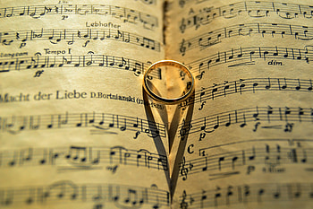 Music, Love, Shadow, Ring, Heart, Notes HD wallpaper
