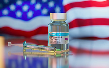Vaccine for Covid-19, USA, vaccination, Covid-19, USA vaccination, American flag, vaccination concepts, vaccine HD wallpaper