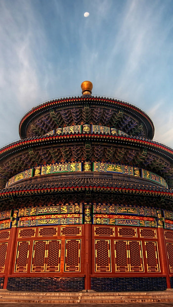 Temple of Heaven, Heavenly sky, Sunset, Travel destination HD phone wallpaper
