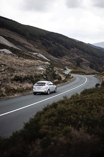 Mountains, Cars, Road, Turn, Car HD phone wallpaper