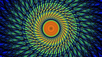 Brown Blue Circles Spiral Illusion Abstraction Abstract HD wallpaper