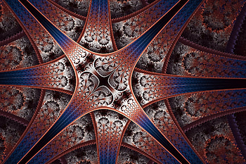 Fractals, blue, white, abstract, red, texture, luminos, fractal HD wallpaper