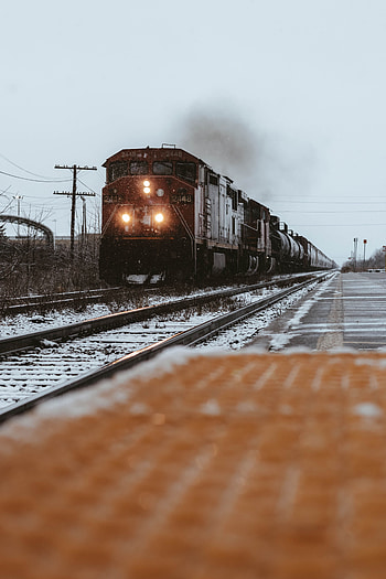 Rails, Winter, Snow, Miscellanea, Miscellaneous, Railway, Train HD phone wallpaper